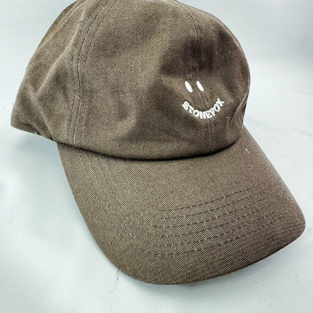 Stone Fox Swim x Free People Canvas StrapBack Hat One Size Embroidered Brown
